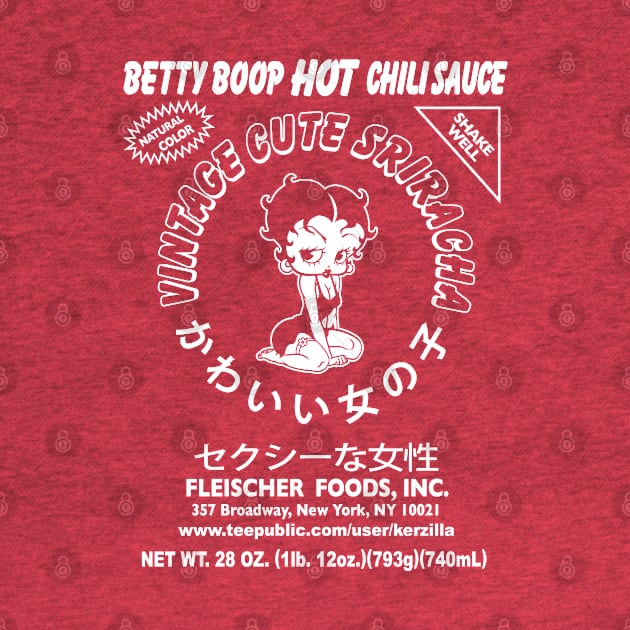 BETTY BOOP - sriracha hot sauce by KERZILLA